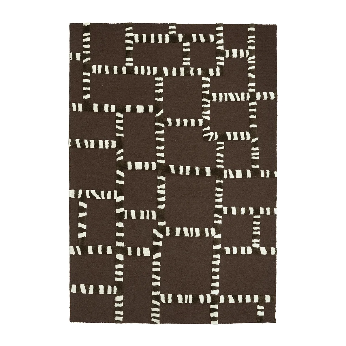 By-Boo, Handvävd matta StripeScape 290x190 cm Brown