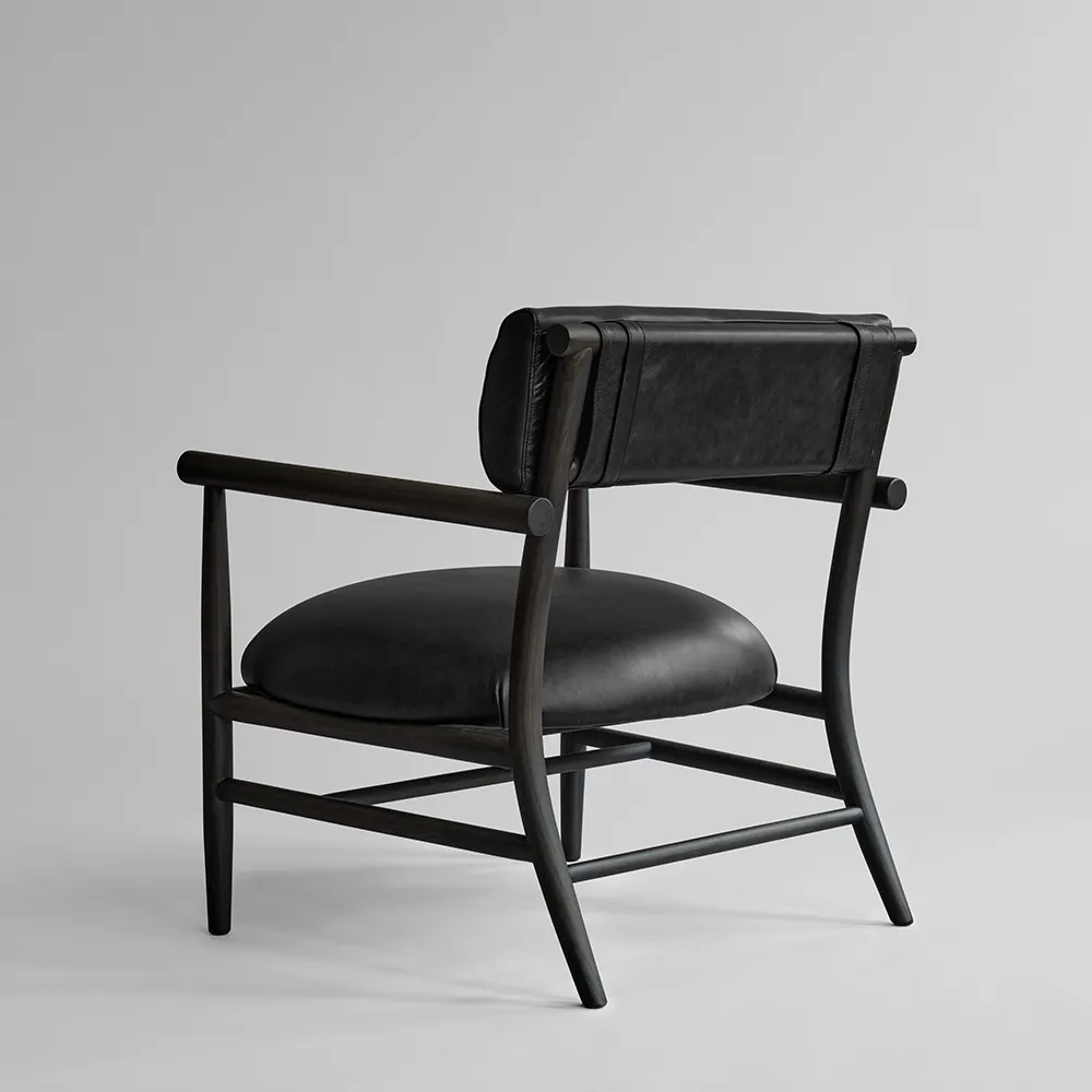 Nama Loungefåtölj- Aniline leather black