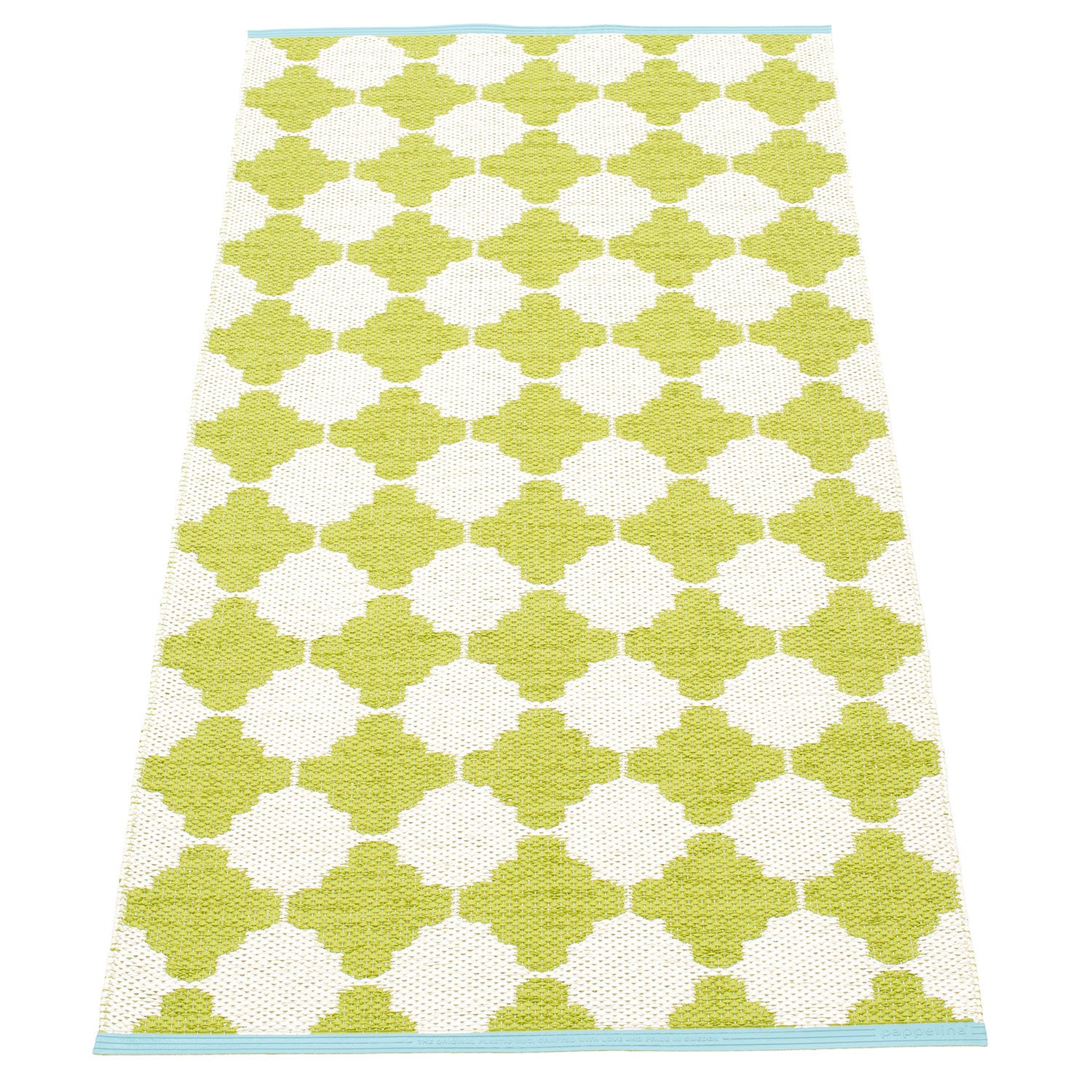 Pappelina, Marre matta 70x150 cm lime / vanilla turquoise stripe