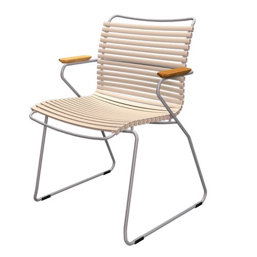 CLICK Karmstol Beige/grå/Bambu