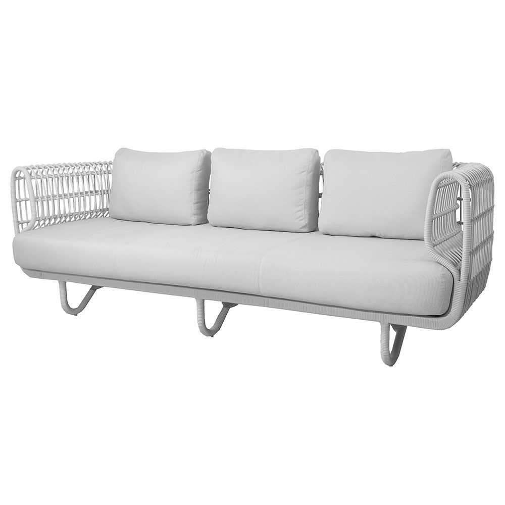 Cane-Line Nest 3-Sits soffa Vit Inkl. dynor