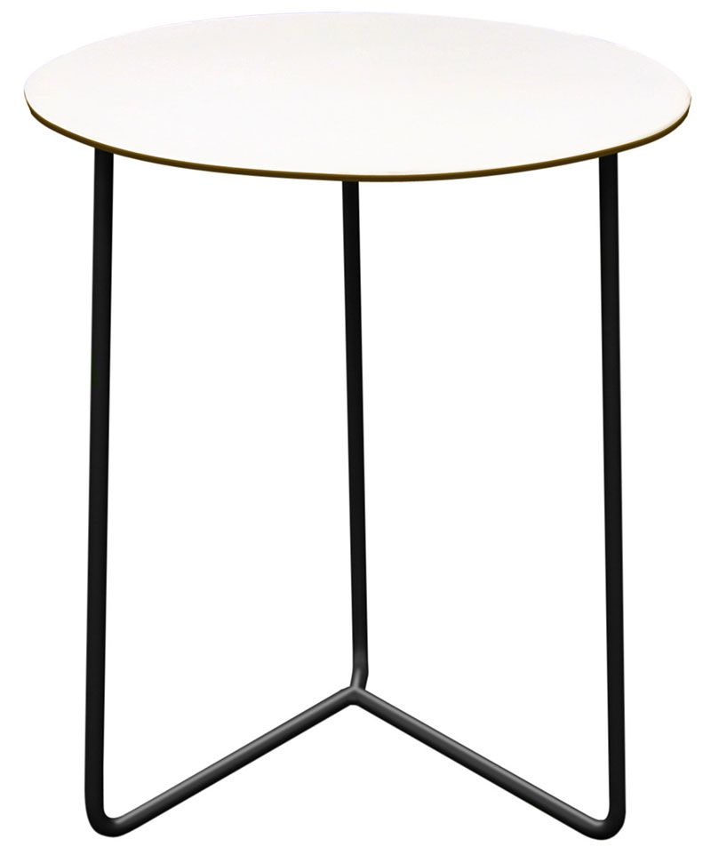 grythyttan stålmöbler, bord high tech 60 vit laminat / svart stativ