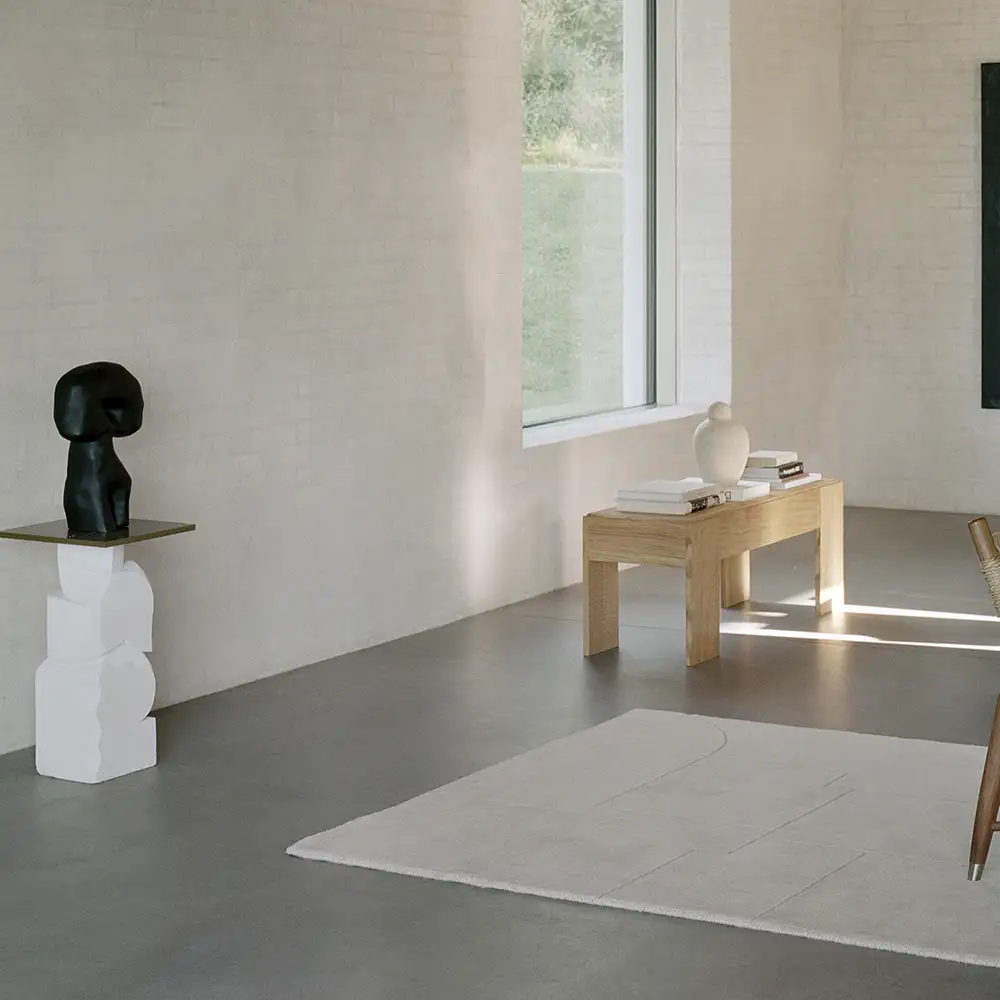 Geometric Maze Beige 140x200 matta 