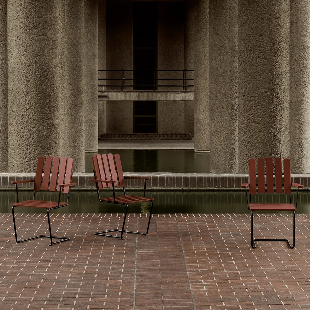 9A bord 100 cm Mörkröd / Svart