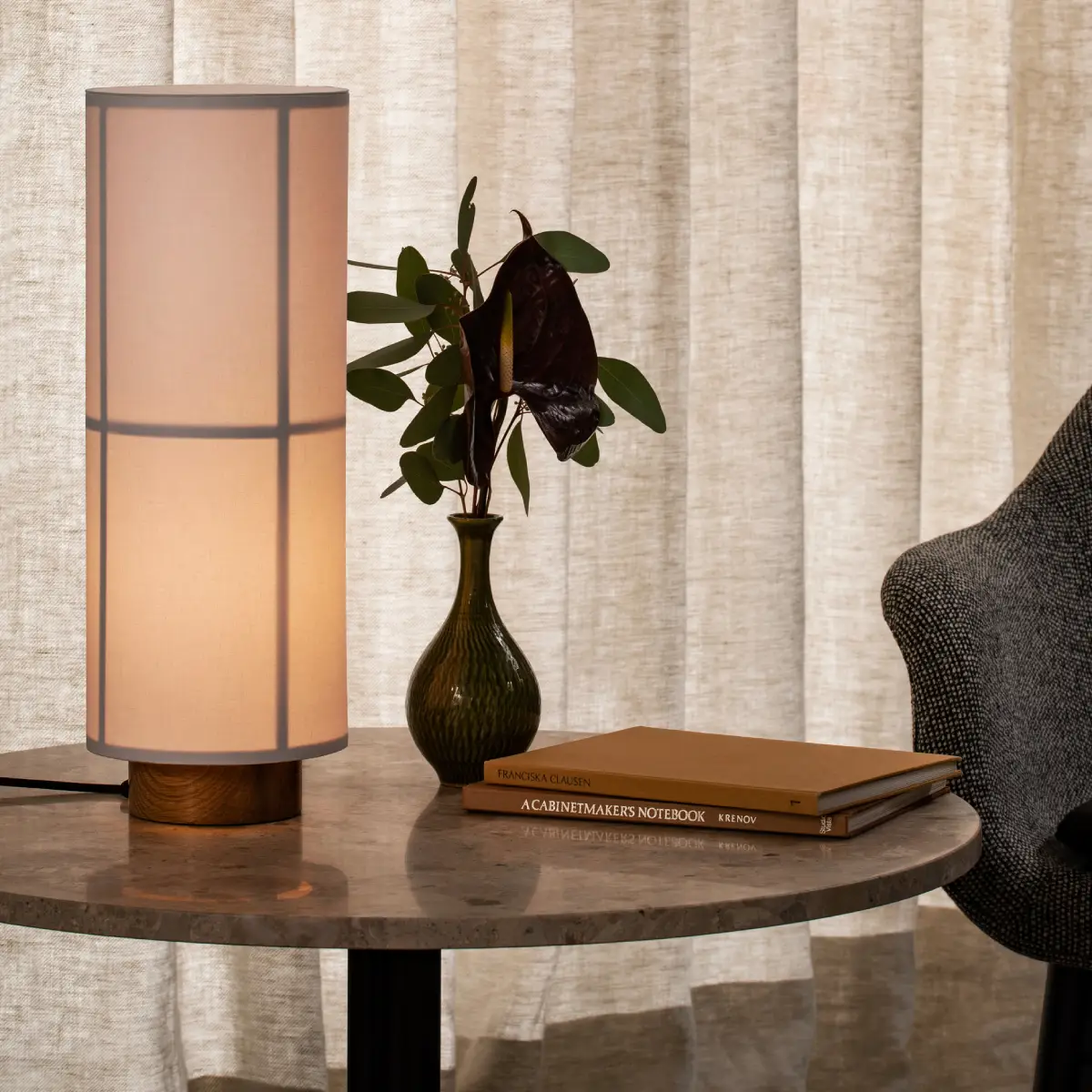 Hashira Bordslampa Linne Raw