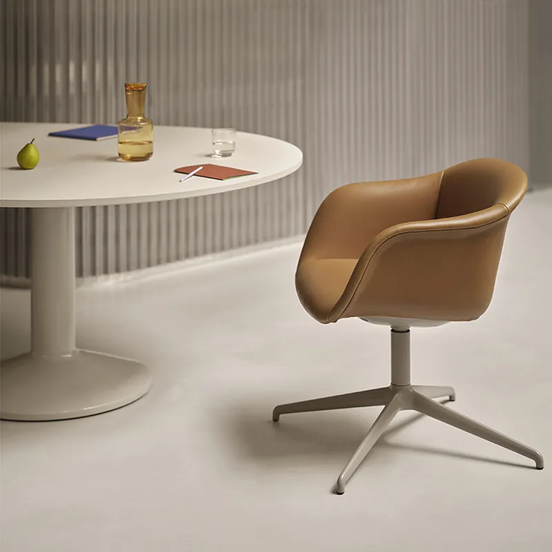 Fiber Soft Armchair Swivel Base - Ecriture 240 Grey