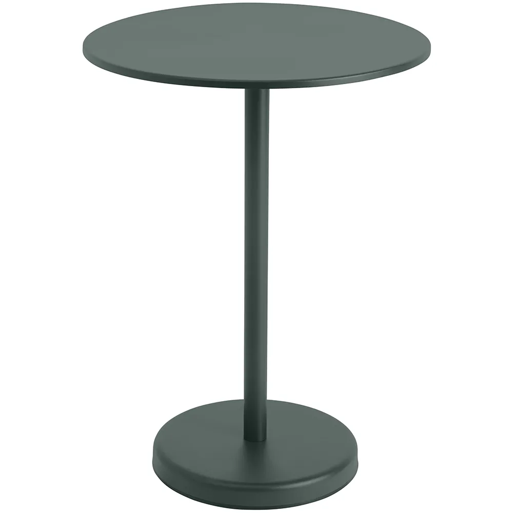 muuto, linear steel barbord ø70 h: 95 cm dark green