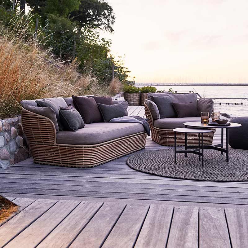 Loungefåtölj Basket Natural Konstrotting Inkl Ljust Cane-Line Airtouch Dynset