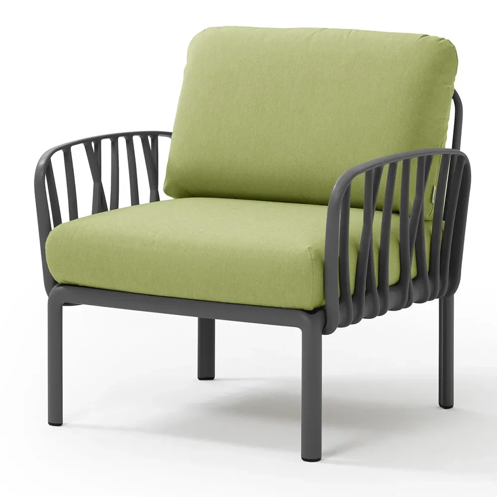 nardi, komodo fåtölj anthracite - avocado sunbrella