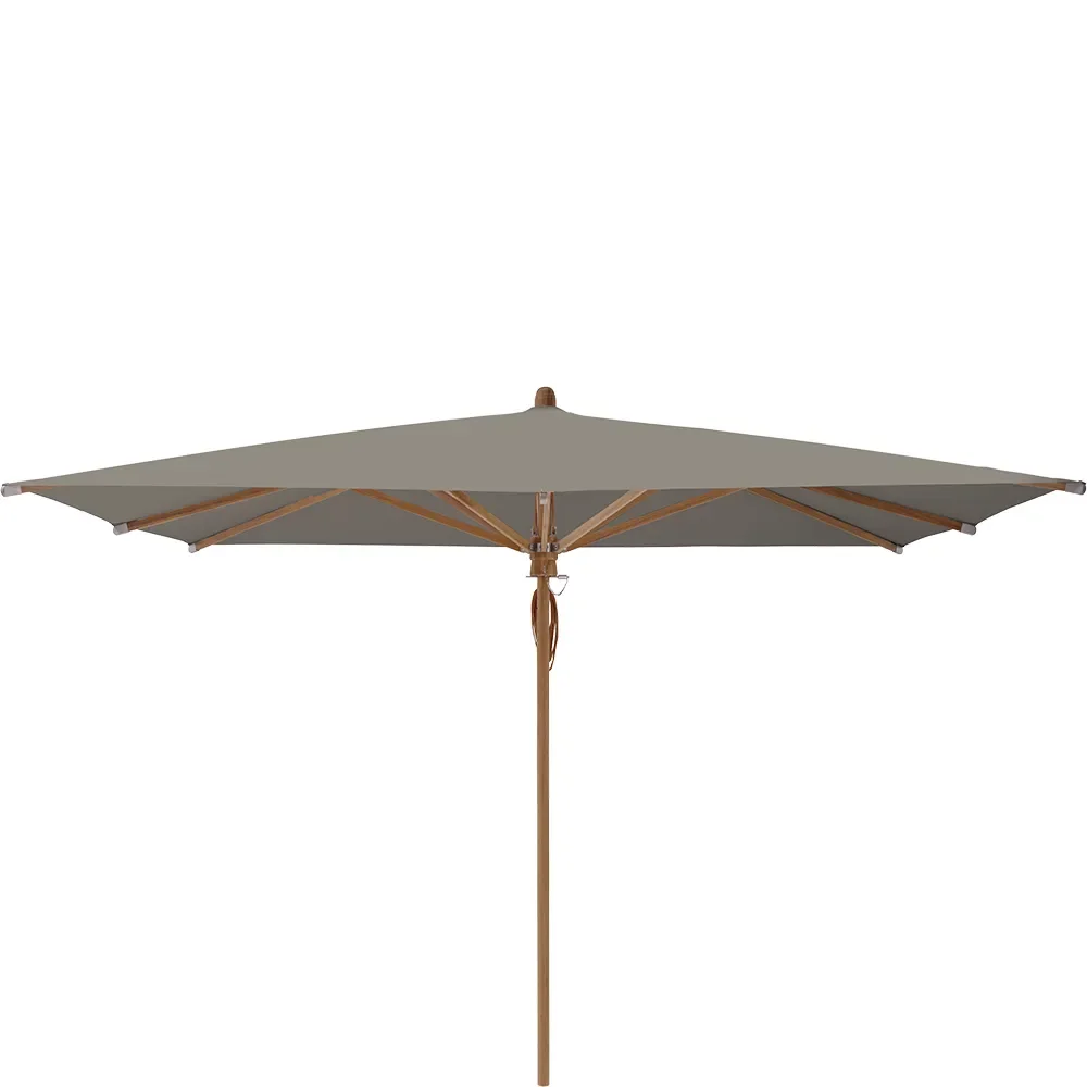 Glatz, Teakwood parasoll 330x330 cm Kat.4 461 Taupe