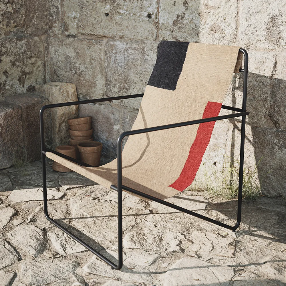 Alternativ bild 1 för Ferm Living - Desert Chair - Fåtölj - Block / Black - W63 x H77,5 x D66 cm