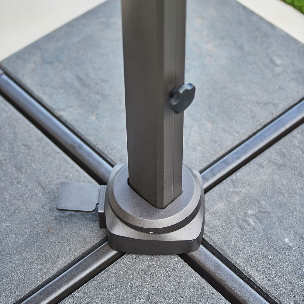 Hyde Luxe 300x400 cm Anthracite frihängande parasoll 