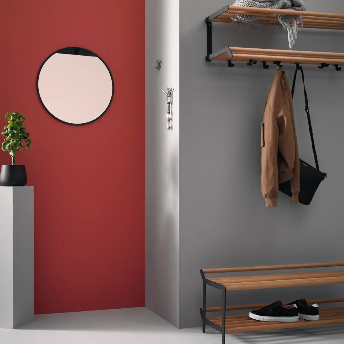 Tamburin hatthylla 60 cm Ek Svart