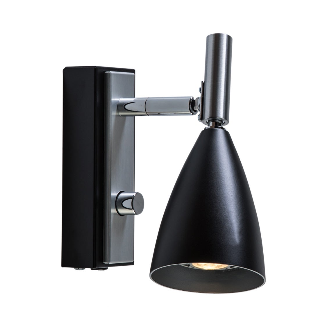 Belid, Frank 2.0 Vägglampa Aluminium/Svart Mr16 Inkl Ljuskälla