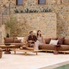 Sticks hörnsoffa Teak/umber brown