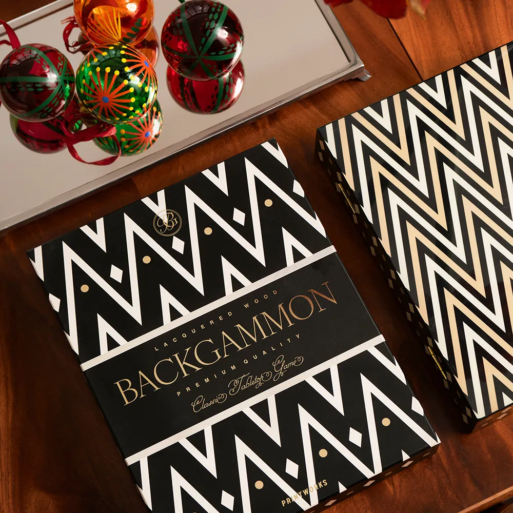 Backgammon Lackat Black