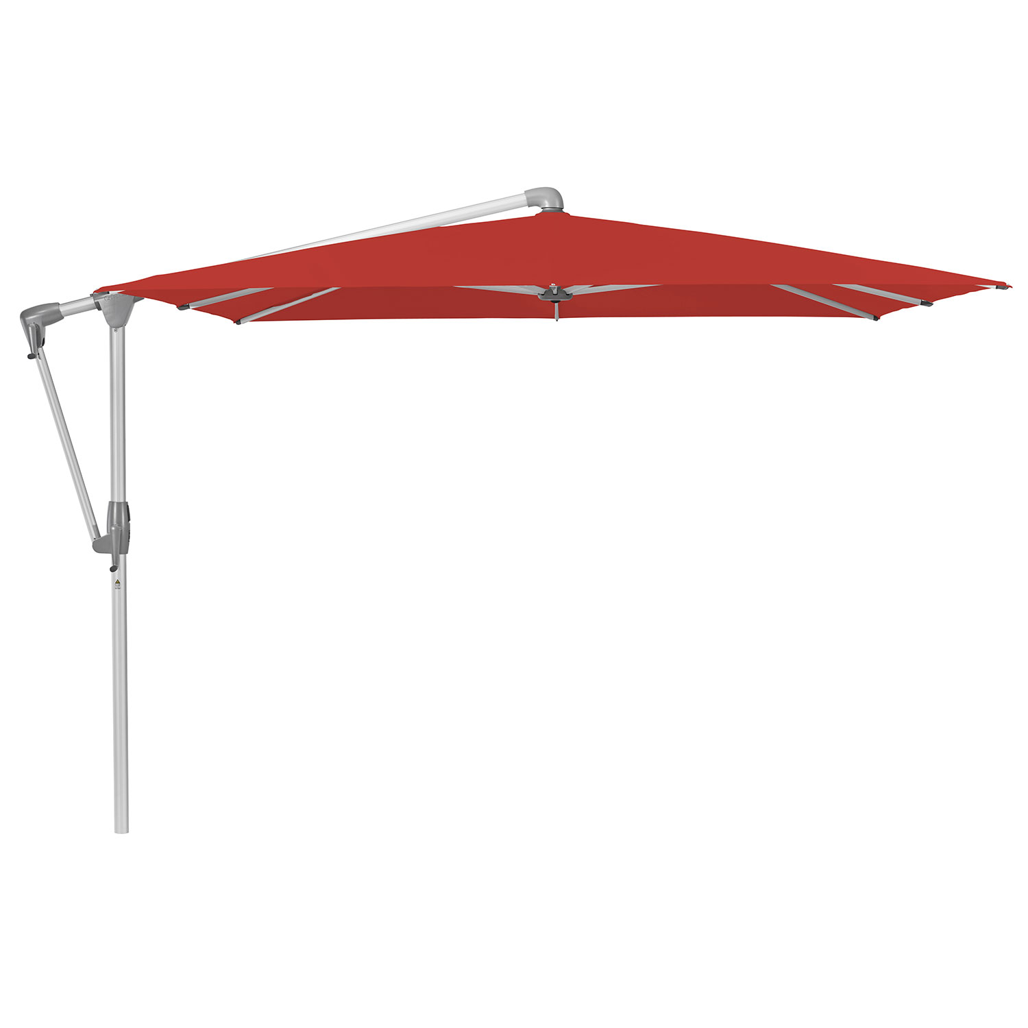 Glatz Sunwing Casa frihängande parasoll 300×240 cm kat.4 anodizerad alu / 403 carmine