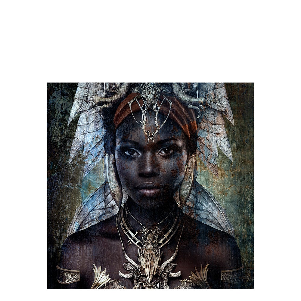THE GIRL FROM NUBA fototavla - 100x100, Aluminium