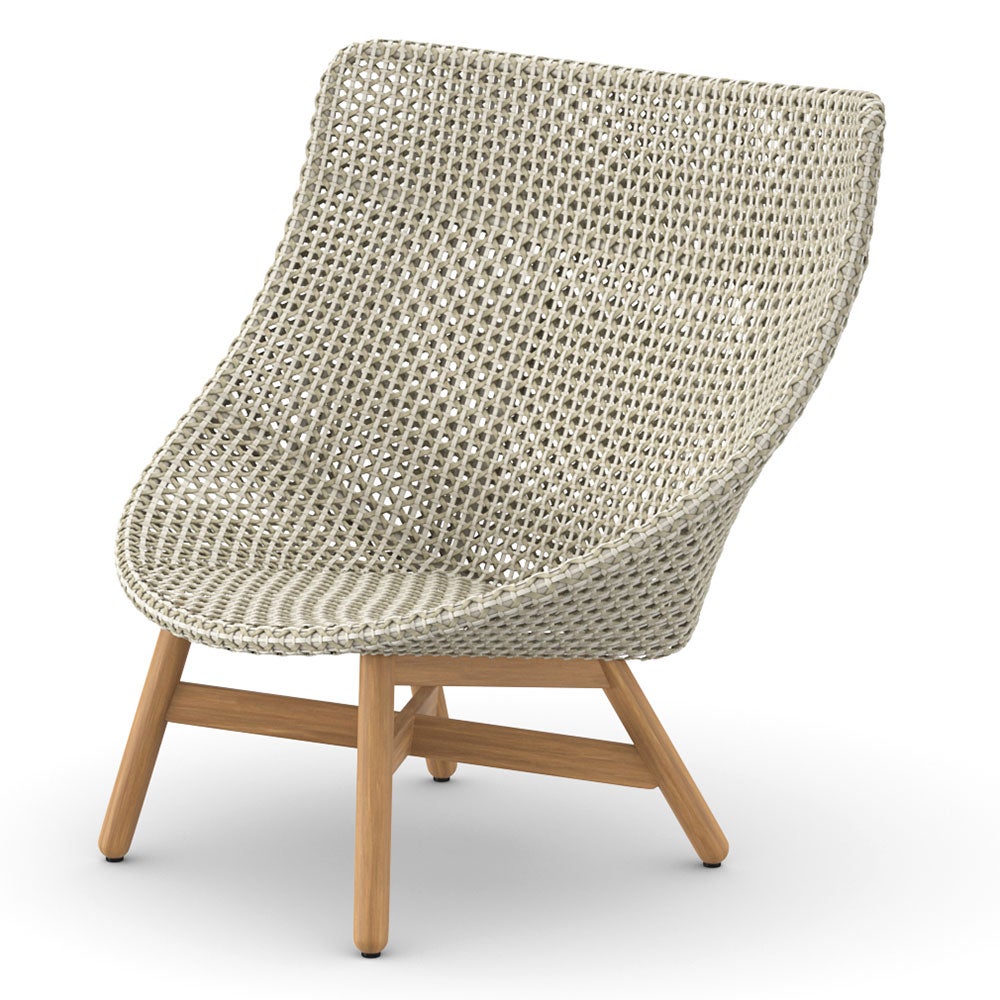 dedon, mbrace loungefåtölj hög sea salt