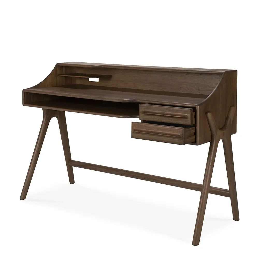 Ethnicraft, Skrivbord i teak Flow Wild Brown