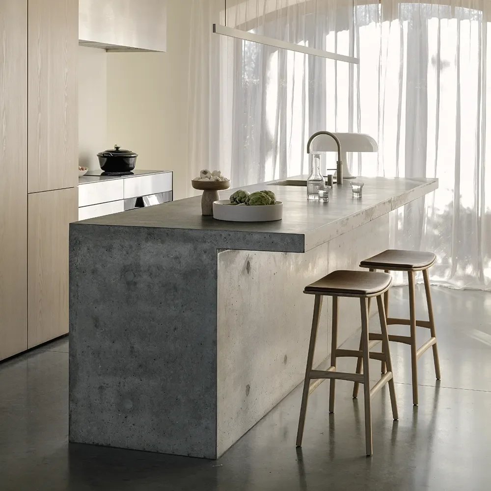 Osso Barpall Låg Ek/Cognac leather 