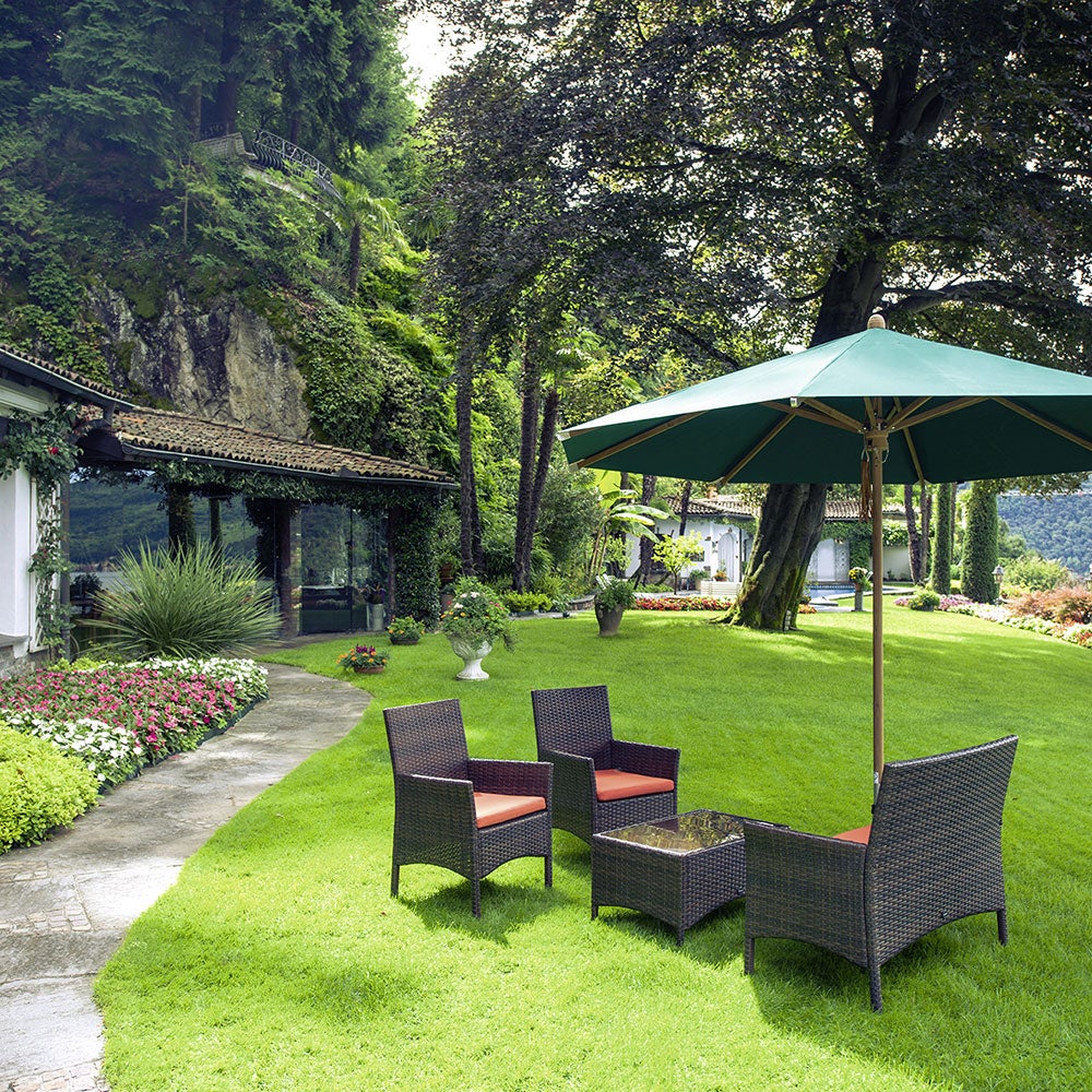 Teakwood parasoll 300 cm Kat.5 639 Blush