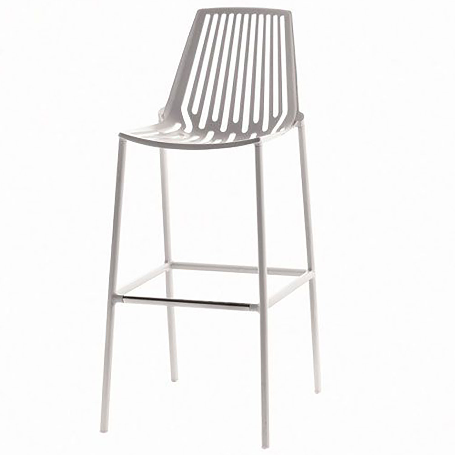 Fast Rion barstol 65 cm med hög rygg White