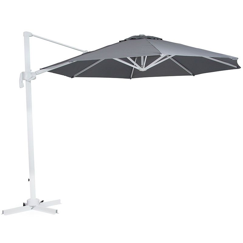 Linz frihängande parasoll 300 cm Vit/Grå