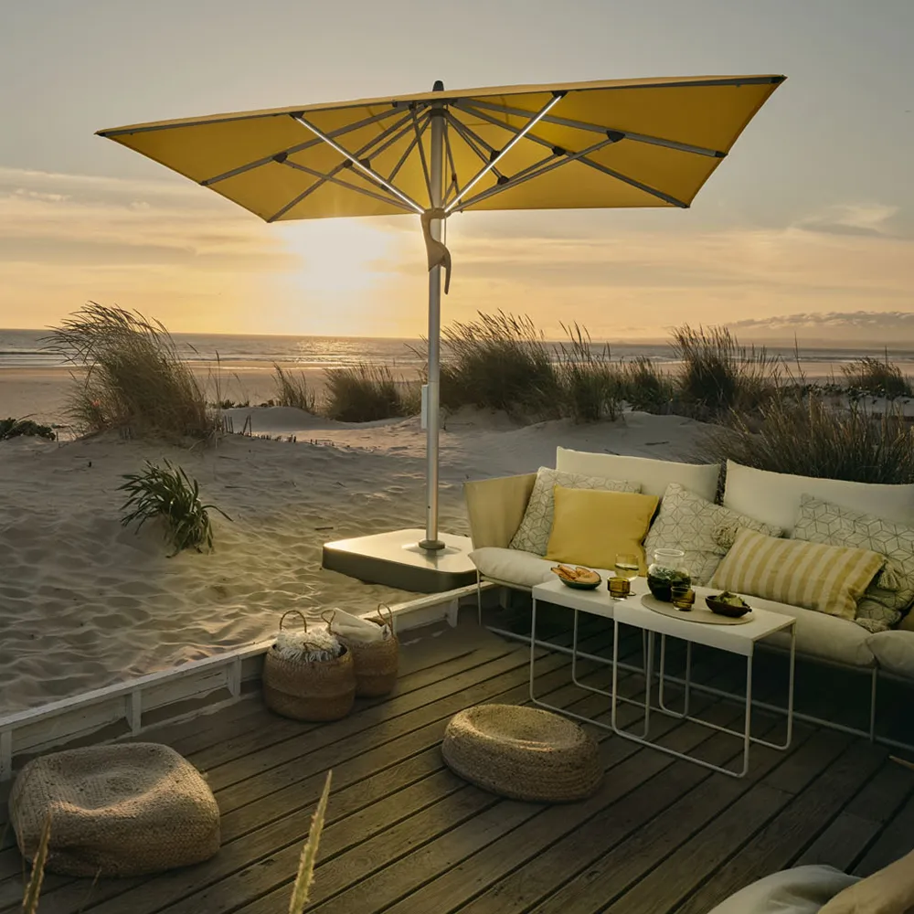 Fortello LED 350x350 cm parasoll alu Cat.5 600 Wave