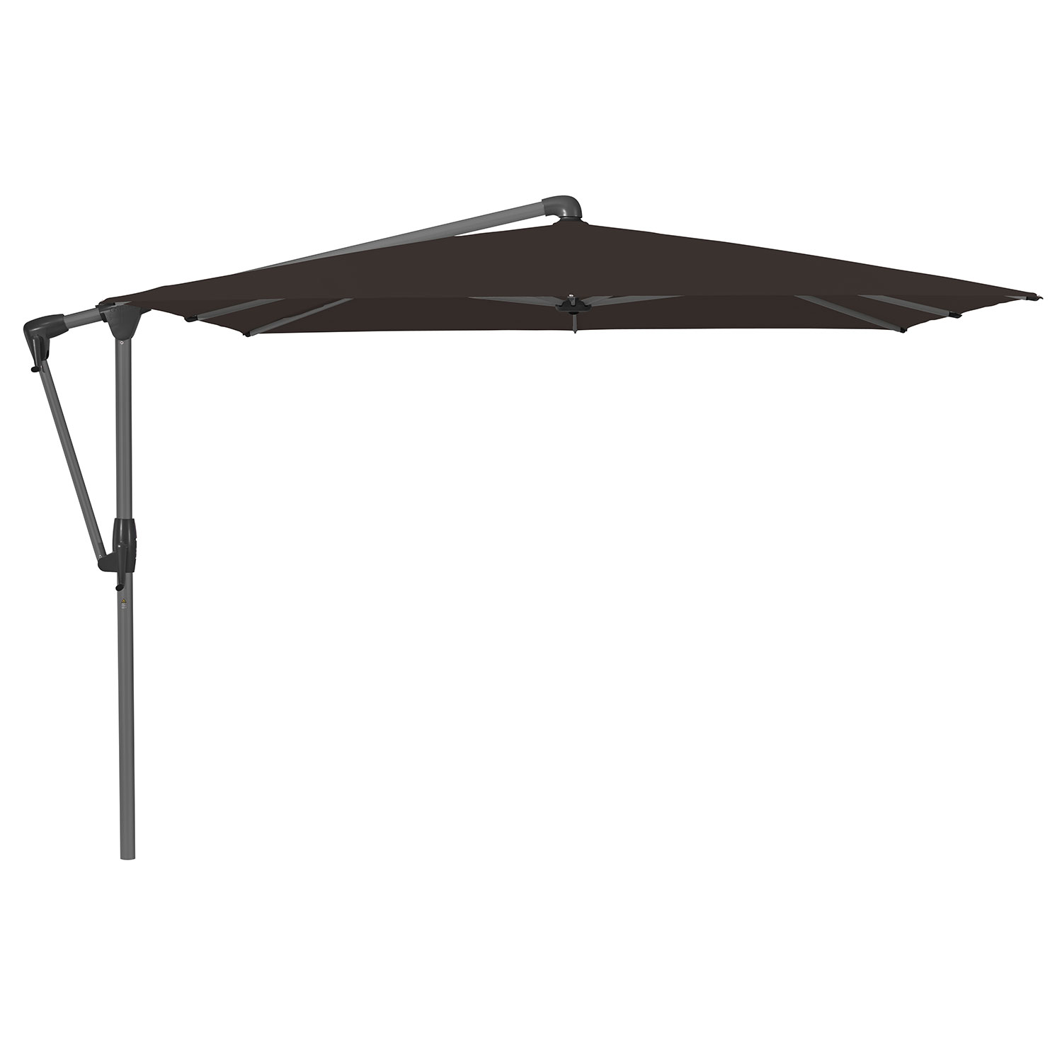 Sunwing Casa frihängande parasoll 270×270 cm kat.5 antracite alu / 615 black Glatz