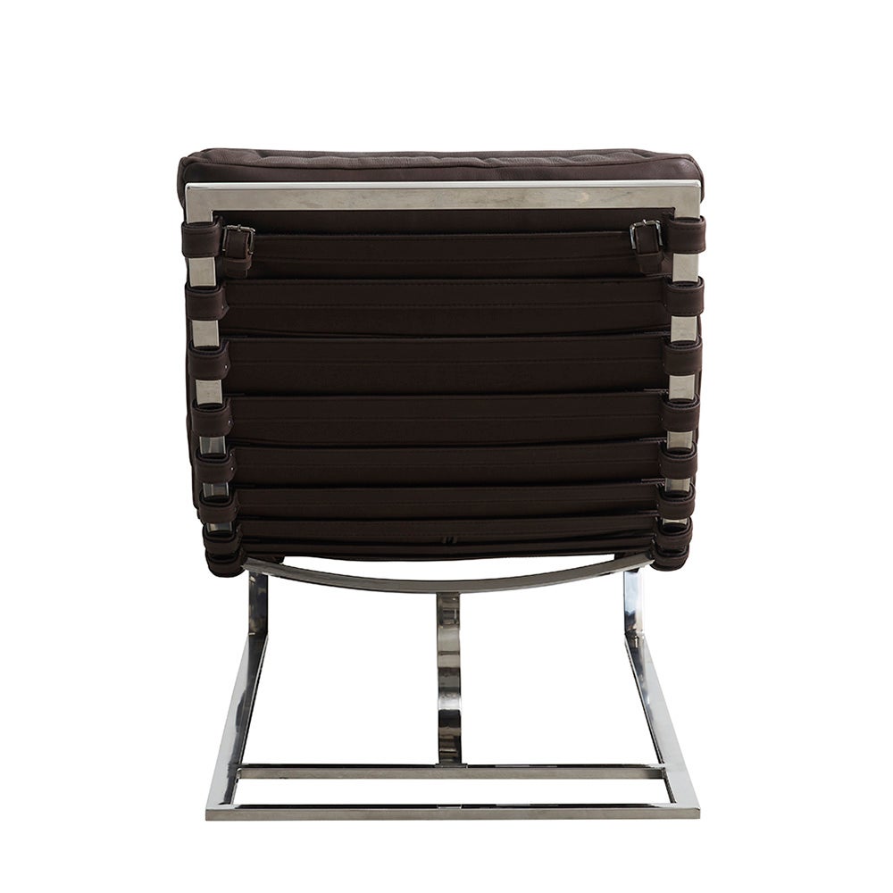 Cliff schäslong i skinn -Brun