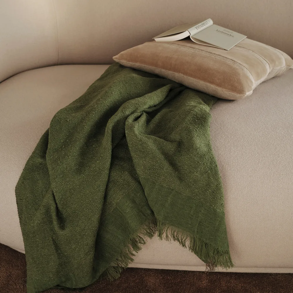 Alternativ bild 1 för ferm LIVING - Weaver Throw Avocado