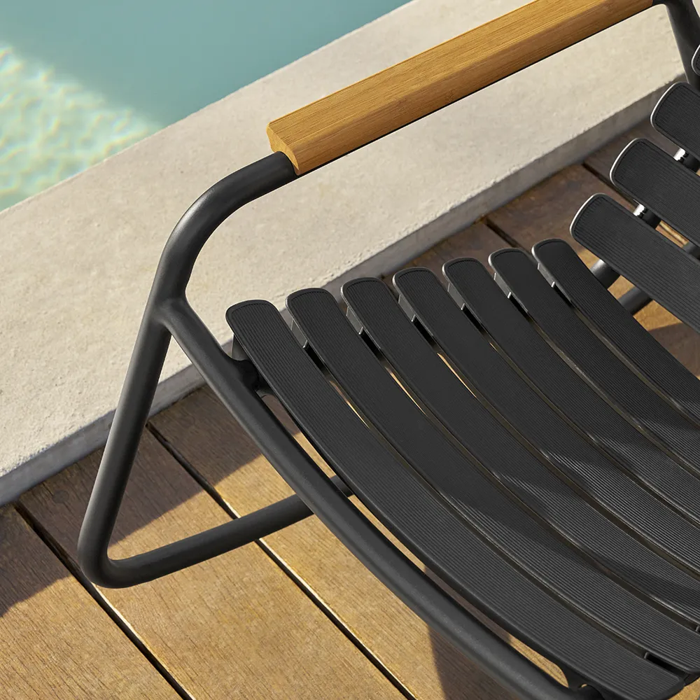 Reclips gungstol black aluminium bamboo