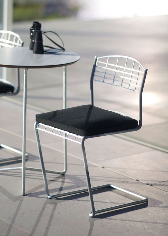 Bord High Tech 60 Vit Laminat / Varmförzinkat Stativ