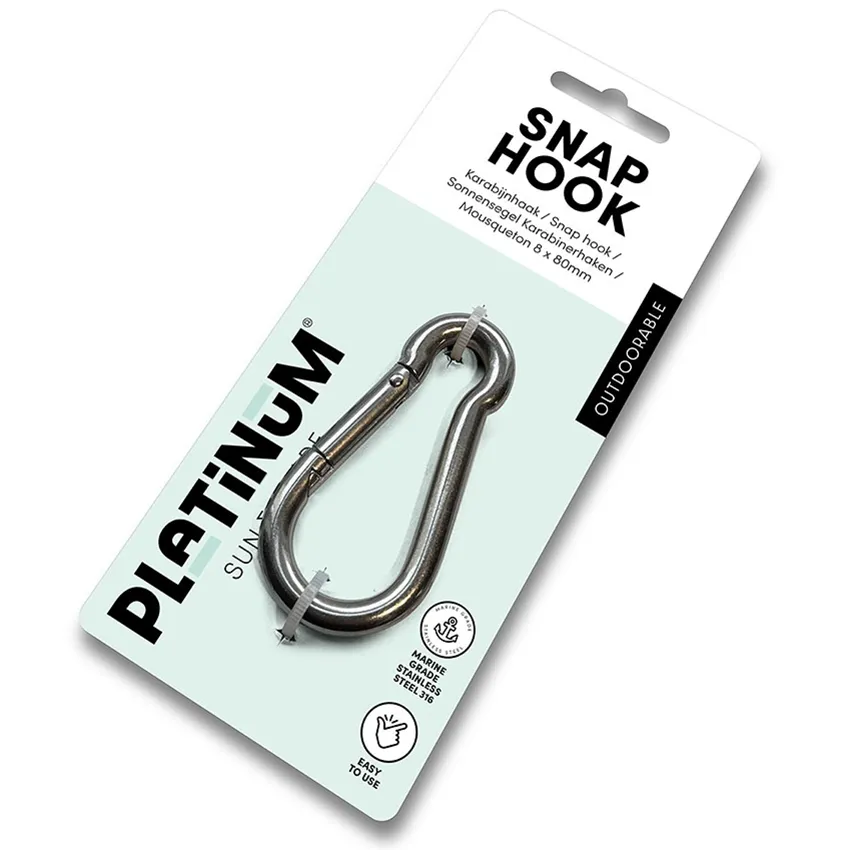 Inox monteringsmaterial snaphook 8x80mm 