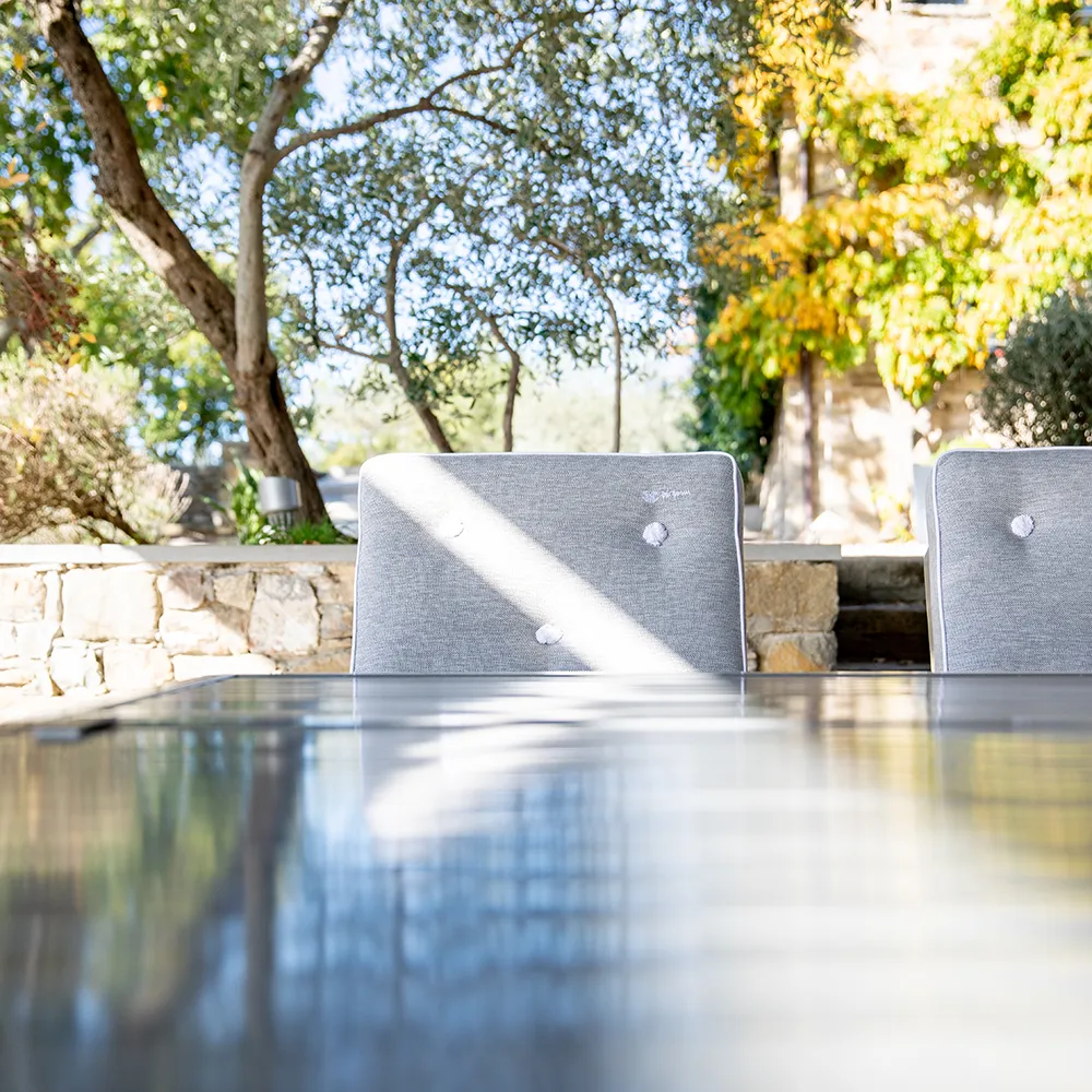 Bord 80X142Cm Grå Aluminium 