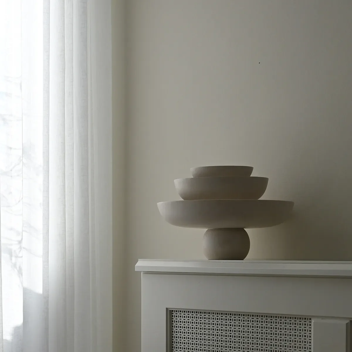 Handmålad dekorationsskål Baburu Big Birch Ø 43 cm