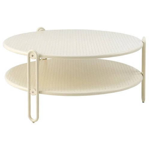 Blixt soffbord 85 cm Pearl White