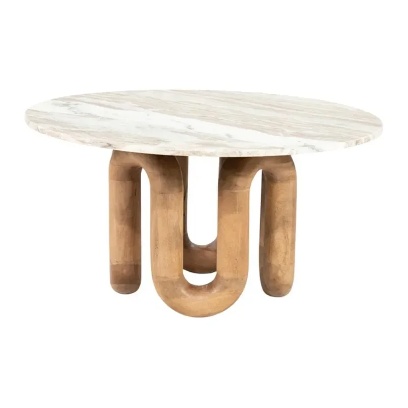 By-Boo, LoopStone soffbord 80x80x42 cm marmor natur