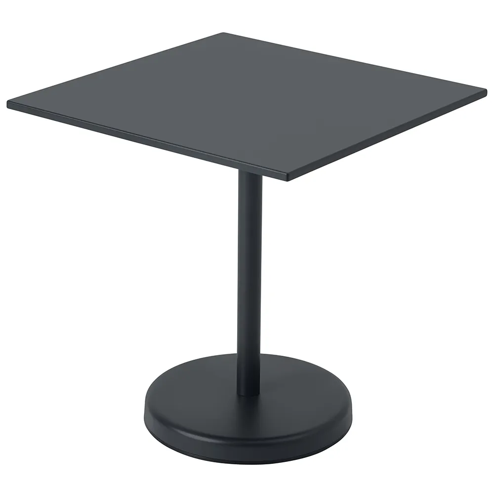muuto, linear steel cafébord 70x70 cm anthracite black
