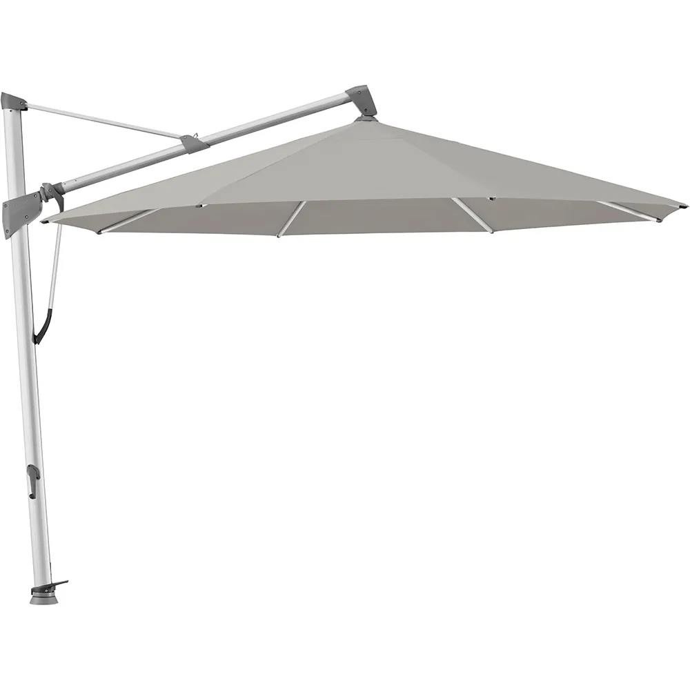 Glatz Sombrano S+ frihängande parasoll 400 cm anodizerad alu Kat.5 558 Steel