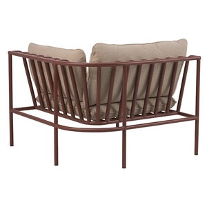 Collier hörndel  Zin red / Teddy beige