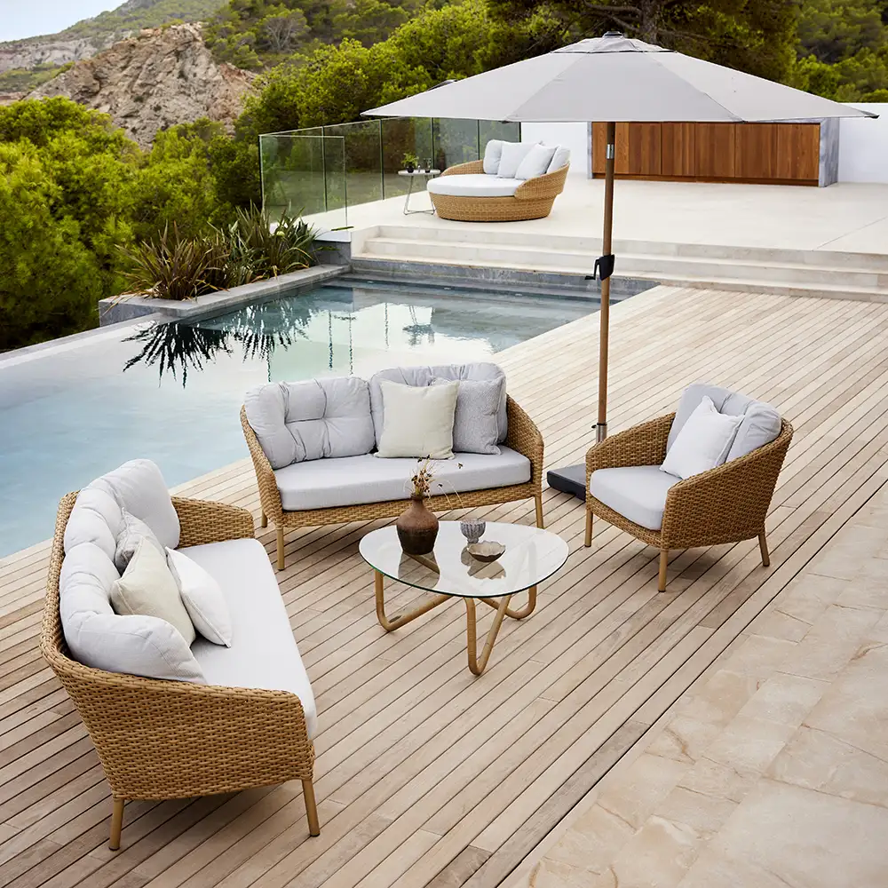 Ocean 2-sits soffa Natural flat Weave