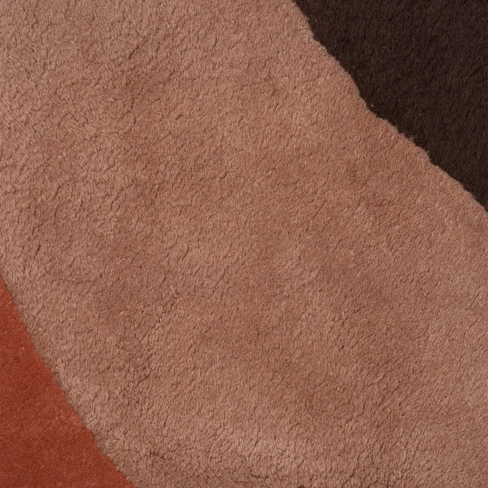 View Handtuftad Matta 180x180 cm - Red Brown