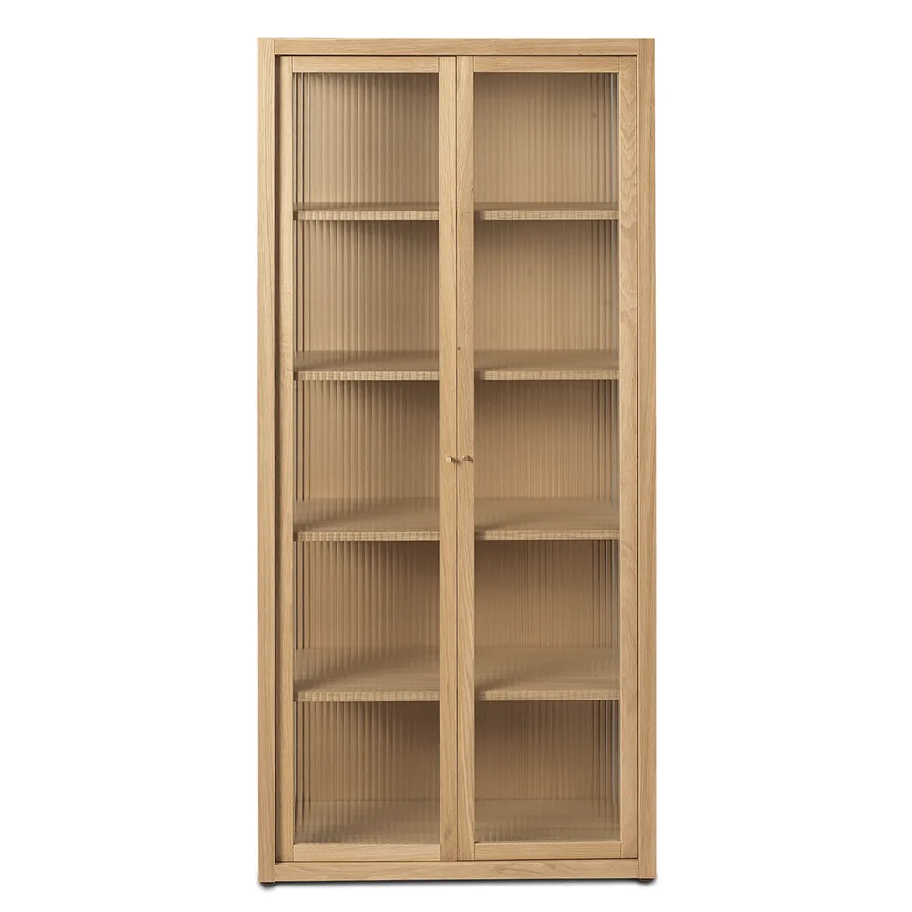Produktfoto för Ferm Living - Reed Vitrine - Natural Oak - Vitrinskåp - Natural Oak - B: 70 x H: 155 x D: 38.5 cm