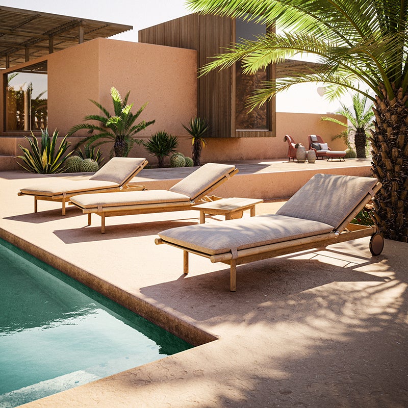 TIBBO soffbord 46x92 cm teak 