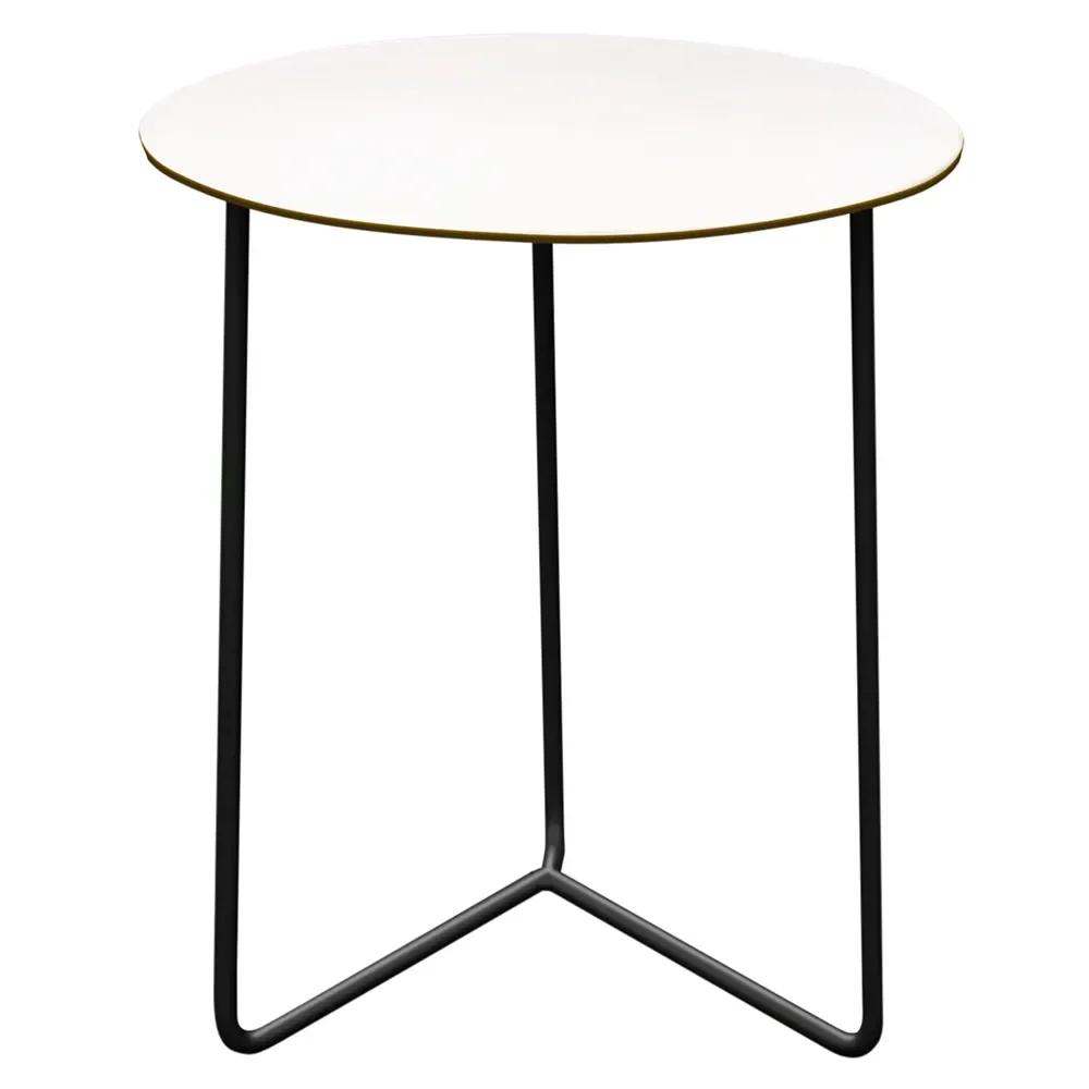 Bord High Tech 60 Vit Laminat / Svart Stativ