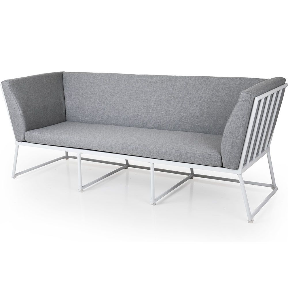 Brafab, Vence 3-sits soffa vit/grå