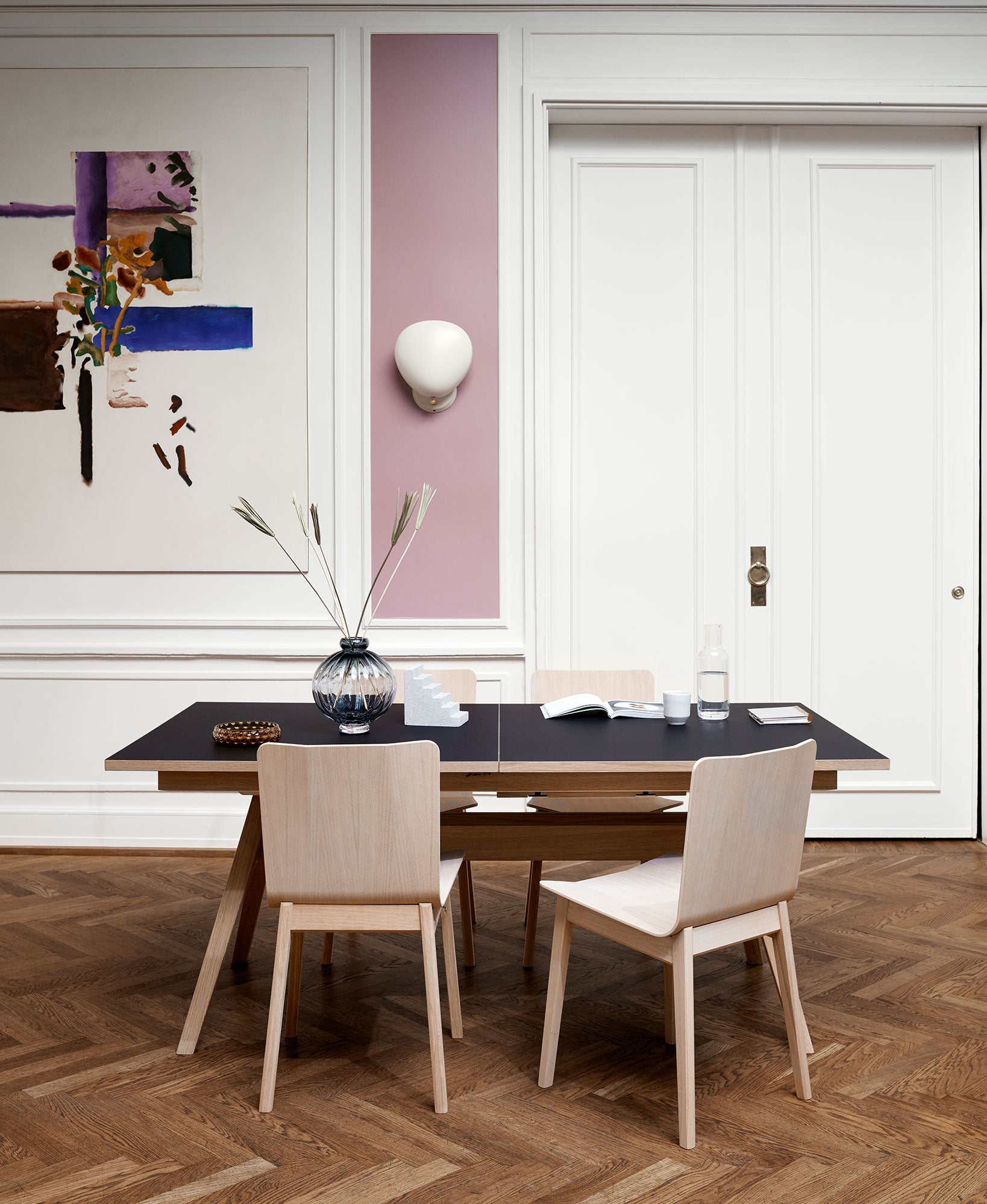 Sm11 Bord Ek Vitolja/Svart Nanolaminat 183-275X100X74Cm 