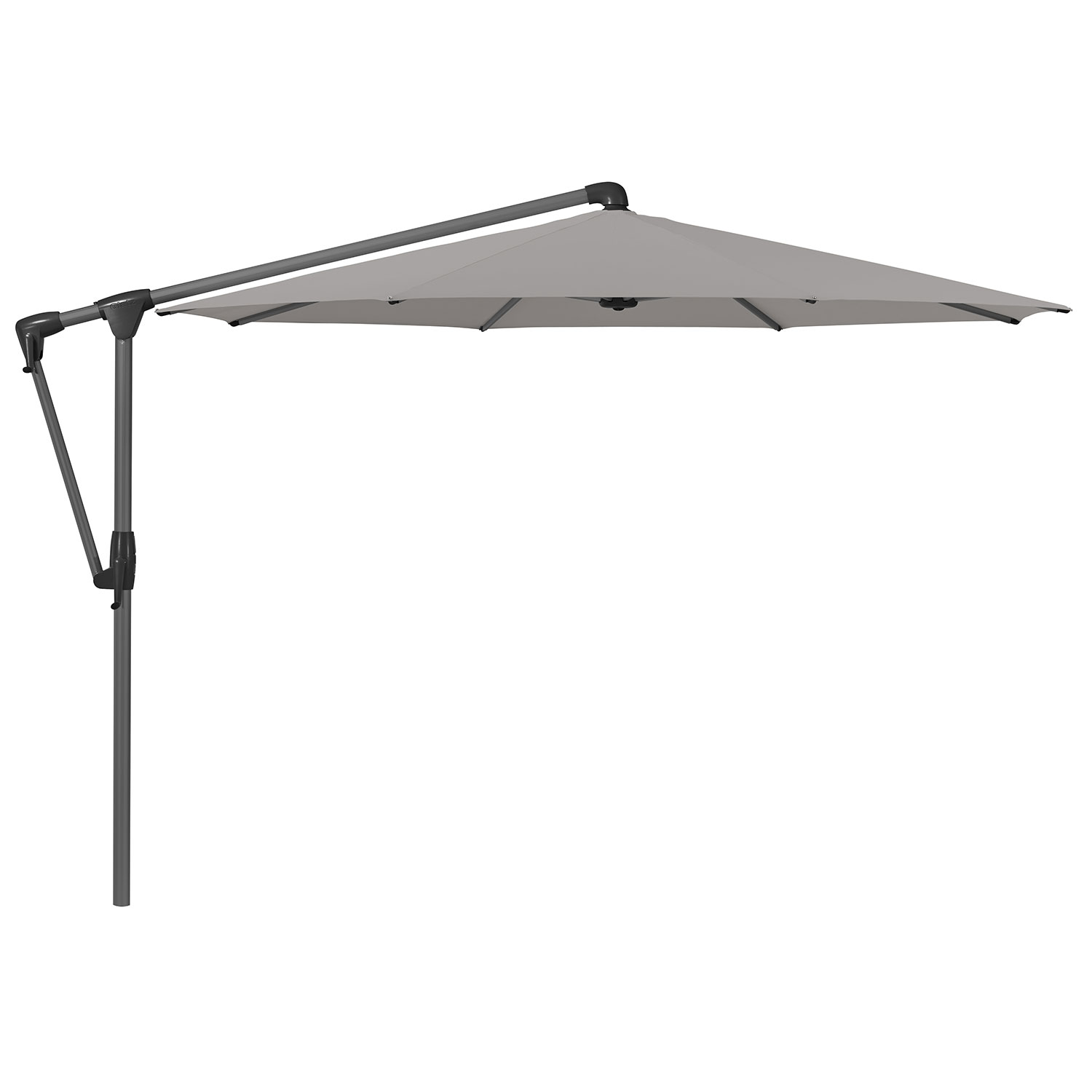 Sunwing Casa frihängande parasoll 300 cm kat.5 antracite alu / 652 silver Glatz